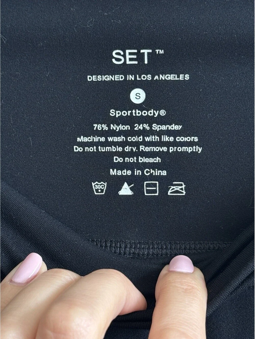 SET Active Sportbody Black High Rise Leggings Ankle Length Size S - Picture 3 of 11